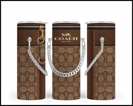 Designer Handbag Inspired Chain Tumbler (051)