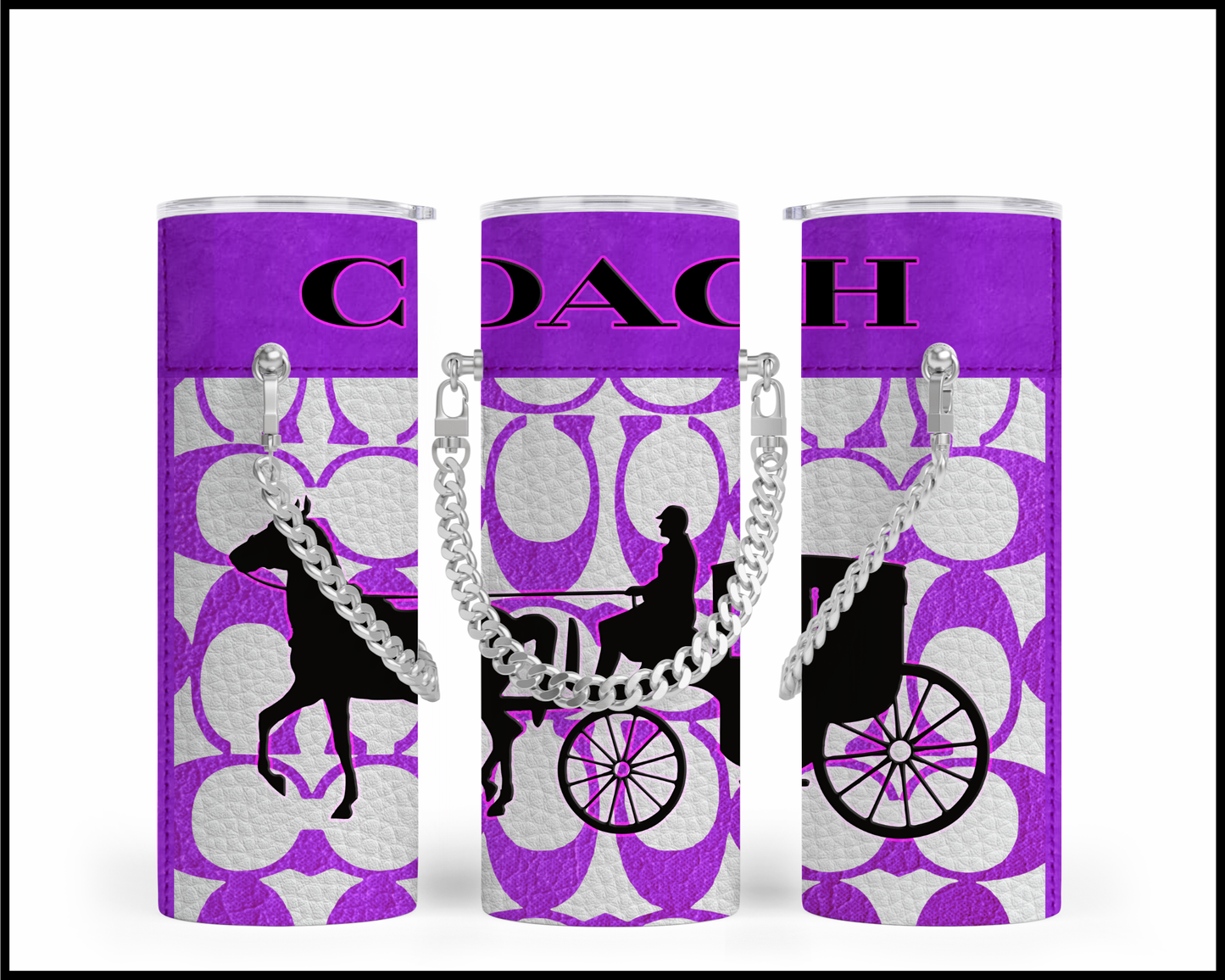Designer Handbag Inspired Chain Tumbler (255)