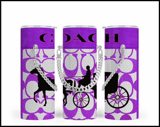 Designer Handbag Inspired Chain Tumbler (255)