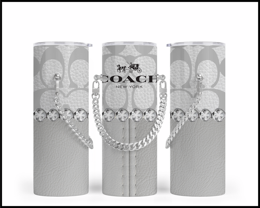 Designer Handbag Inspired Chain Tumbler (009)