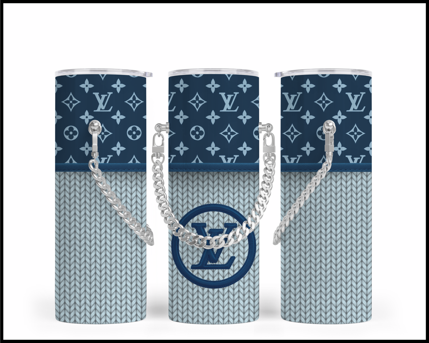 Designer Handbag Inspired Chain Tumbler (017)