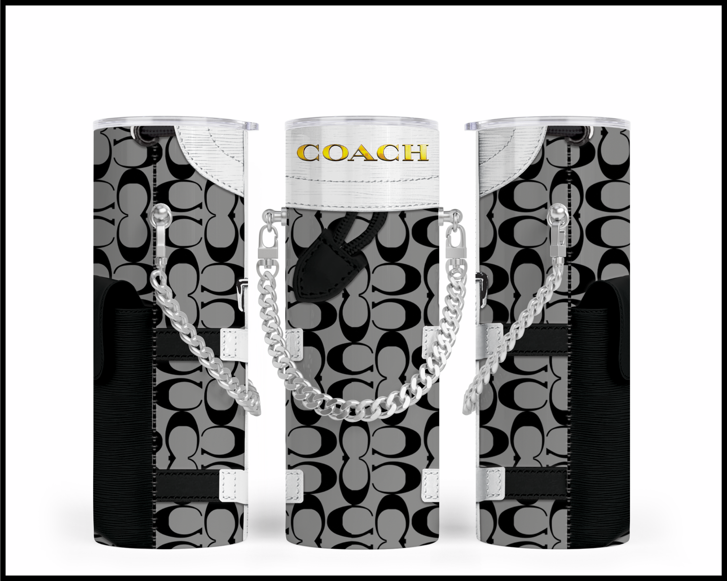 Designer Handbag Inspired Chain Tumbler (295)