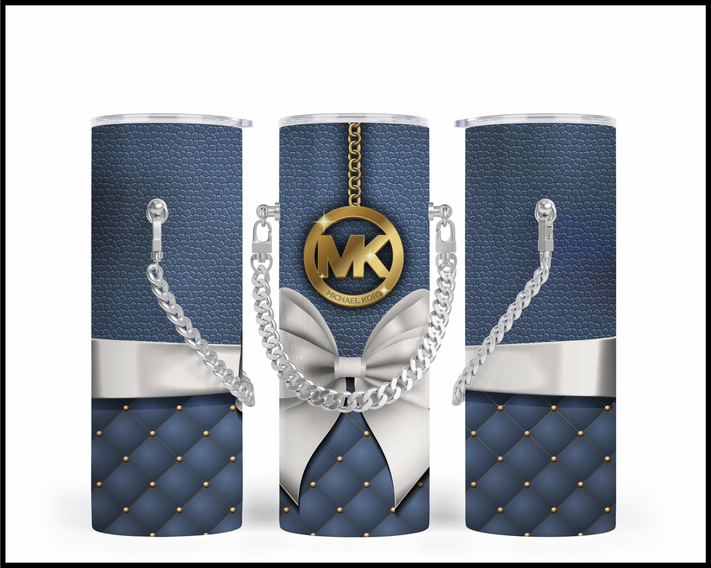 Designer Handbag Inspired Chain Tumbler (022)
