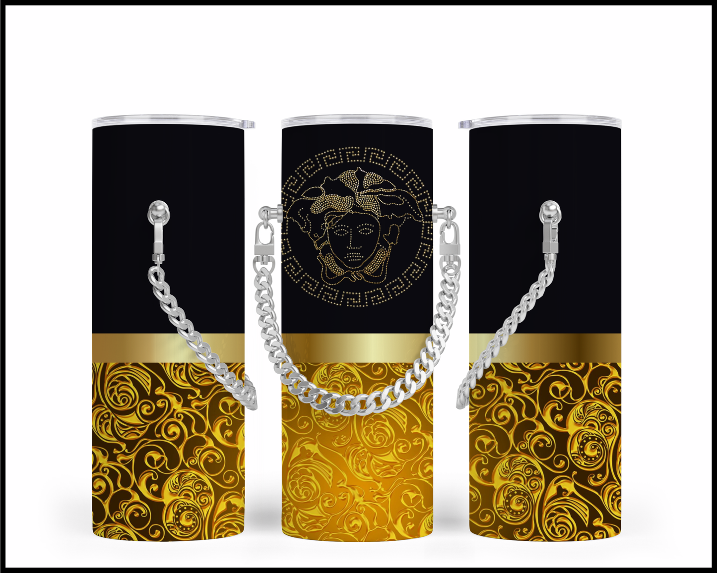 Designer Handbag Inspired Chain Tumbler (051)