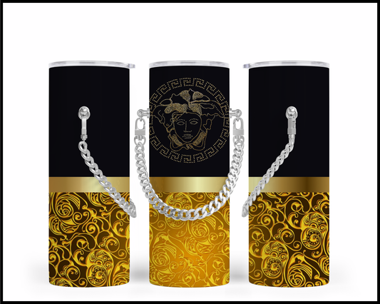 Designer Handbag Inspired Chain Tumbler (051)