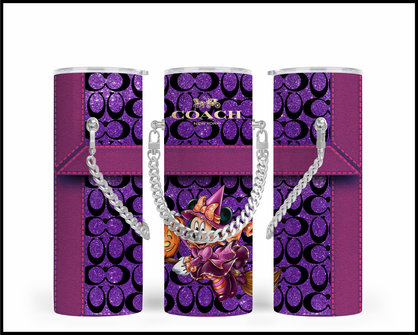 Designer Handbag Inspired Chain Tumbler (068)