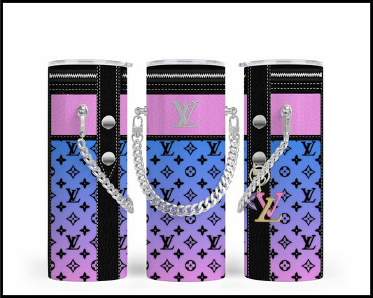 Designer Handbag Inspired Chain Tumbler (008)