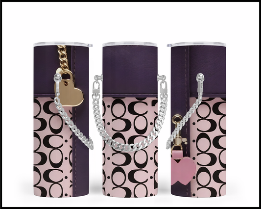 Designer Handbag Inspired Chain Tumbler (023)