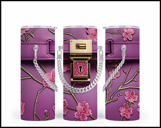 Designer Handbag Inspired Chain Tumbler (093)