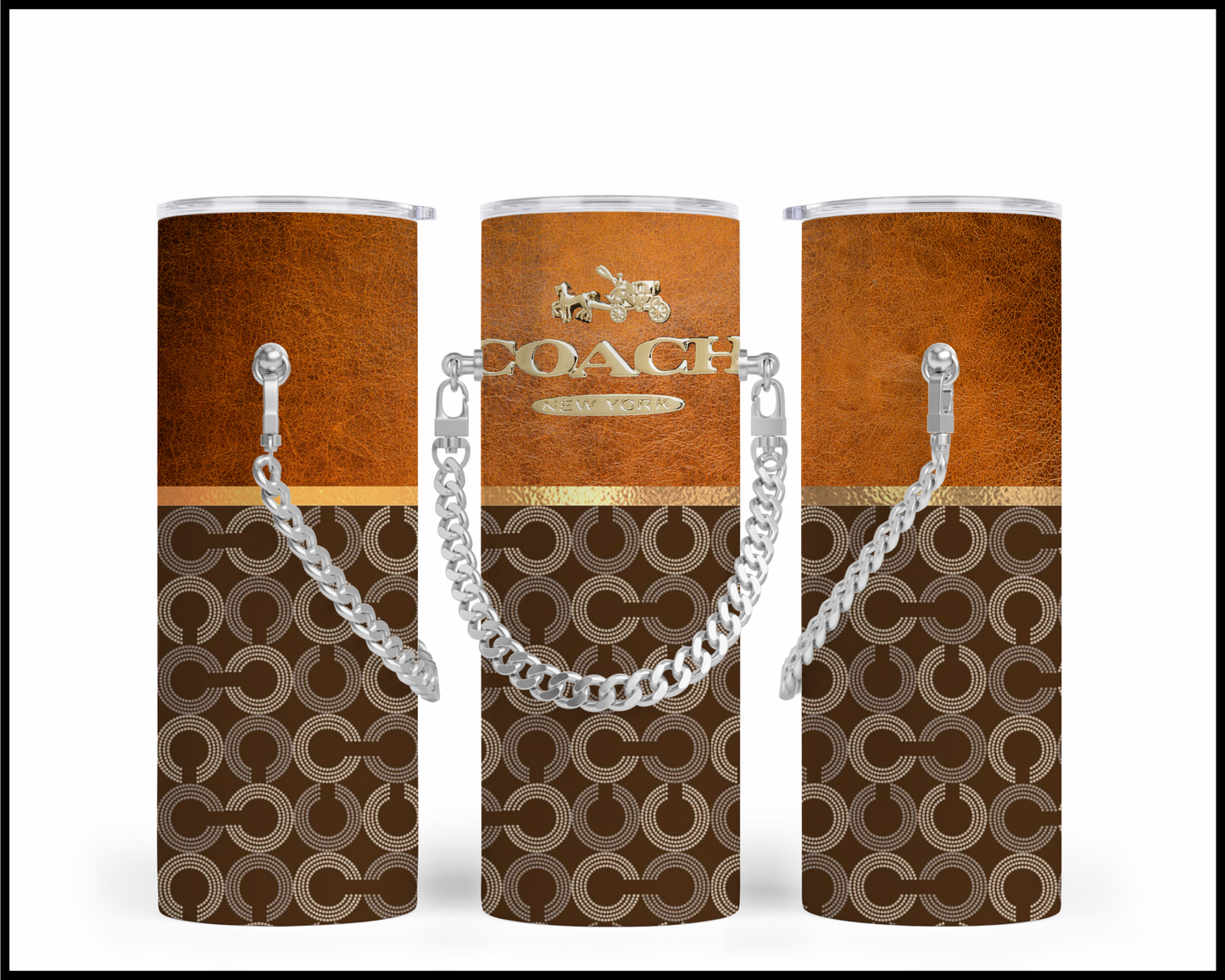 Designer Handbag Inspired Chain Tumbler (270)