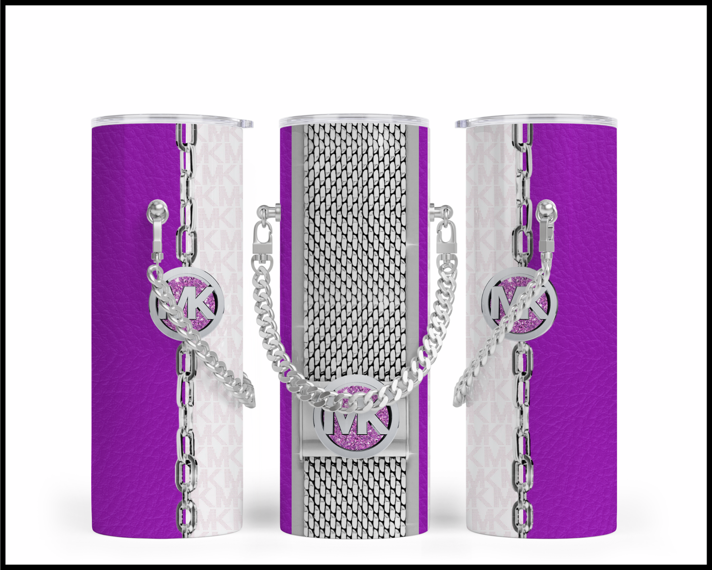Designer Handbag Inspired Chain Tumbler (007)