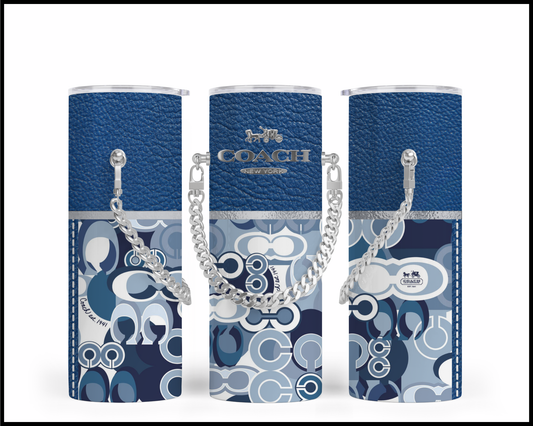 Designer Handbag Inspired Chain Tumbler (127)