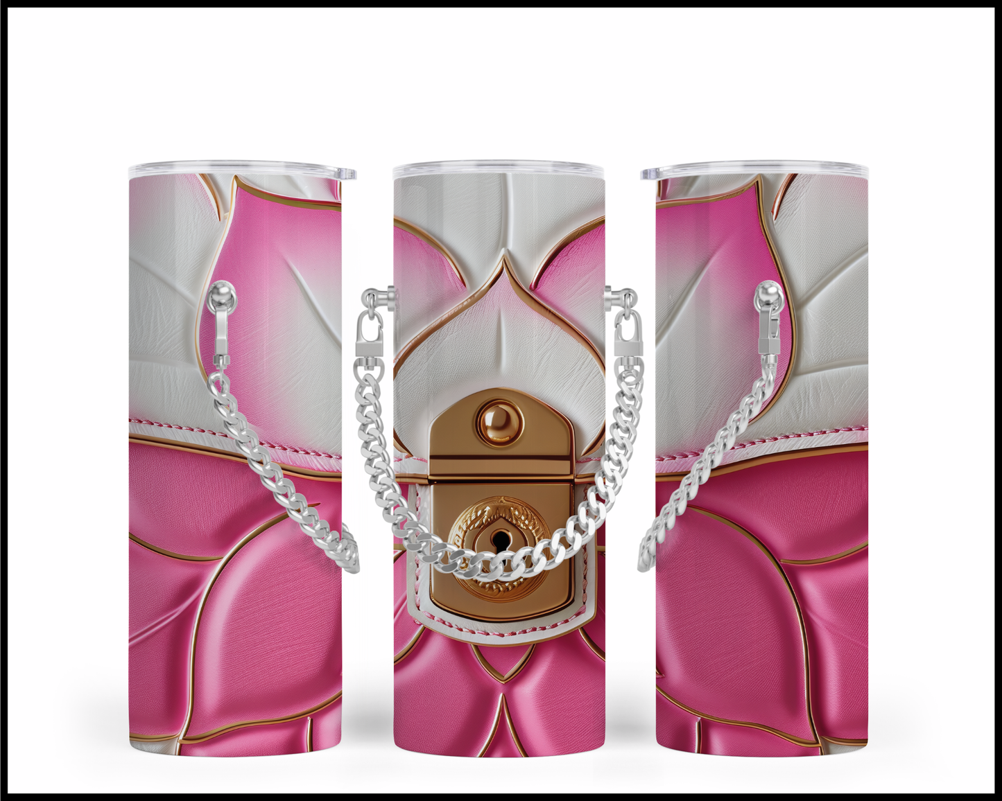 Designer Handbag Inspired Chain Tumbler (061)