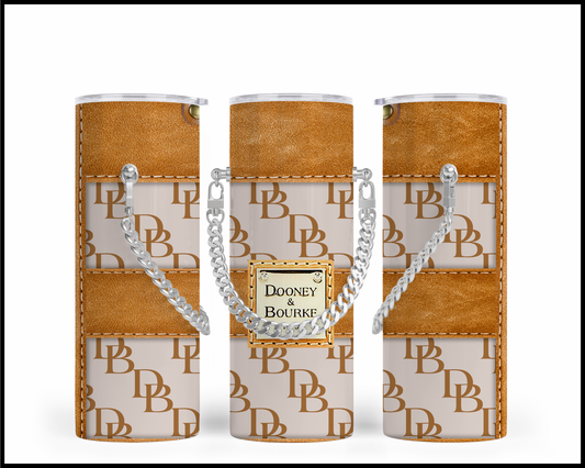 Designer Handbag Inspired Chain Tumbler (008)