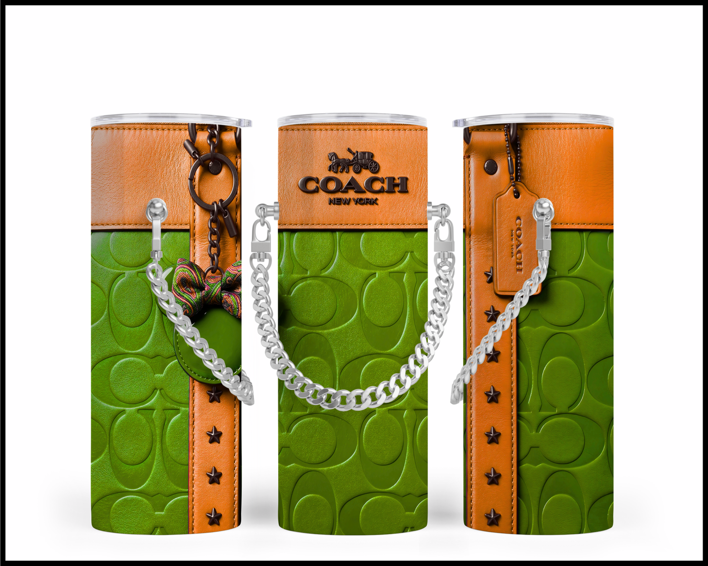 Designer Handbag Inspired Chain Tumbler (338)