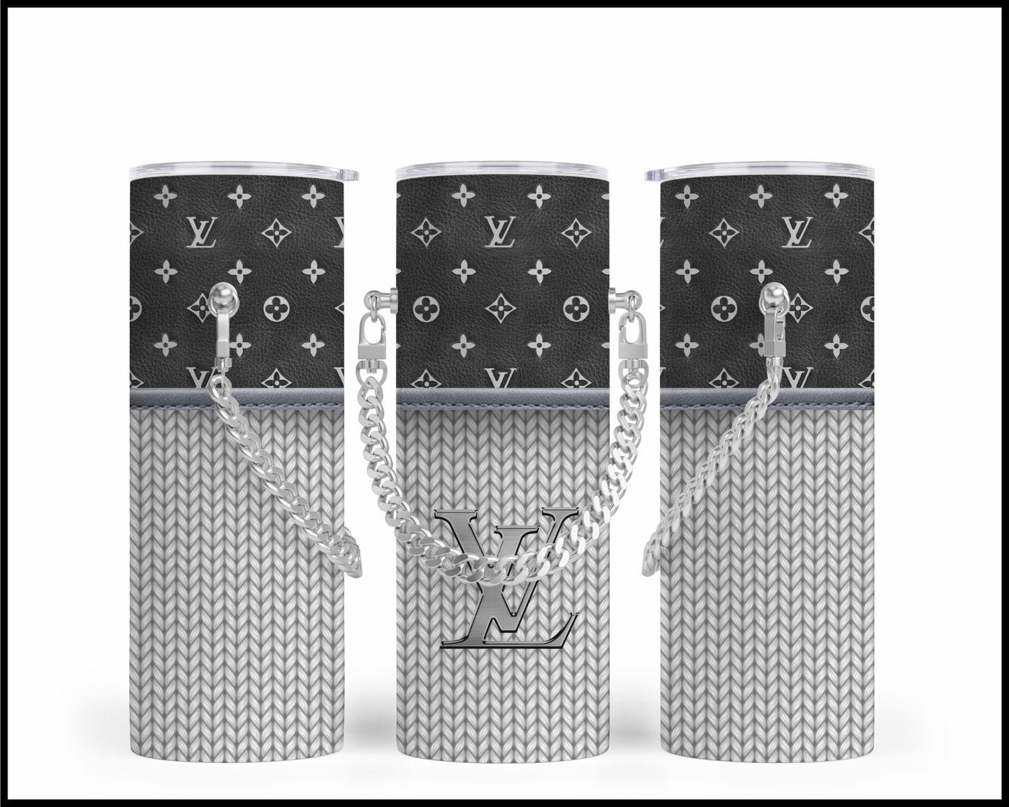 Designer Handbag Inspired Chain Tumbler (017)