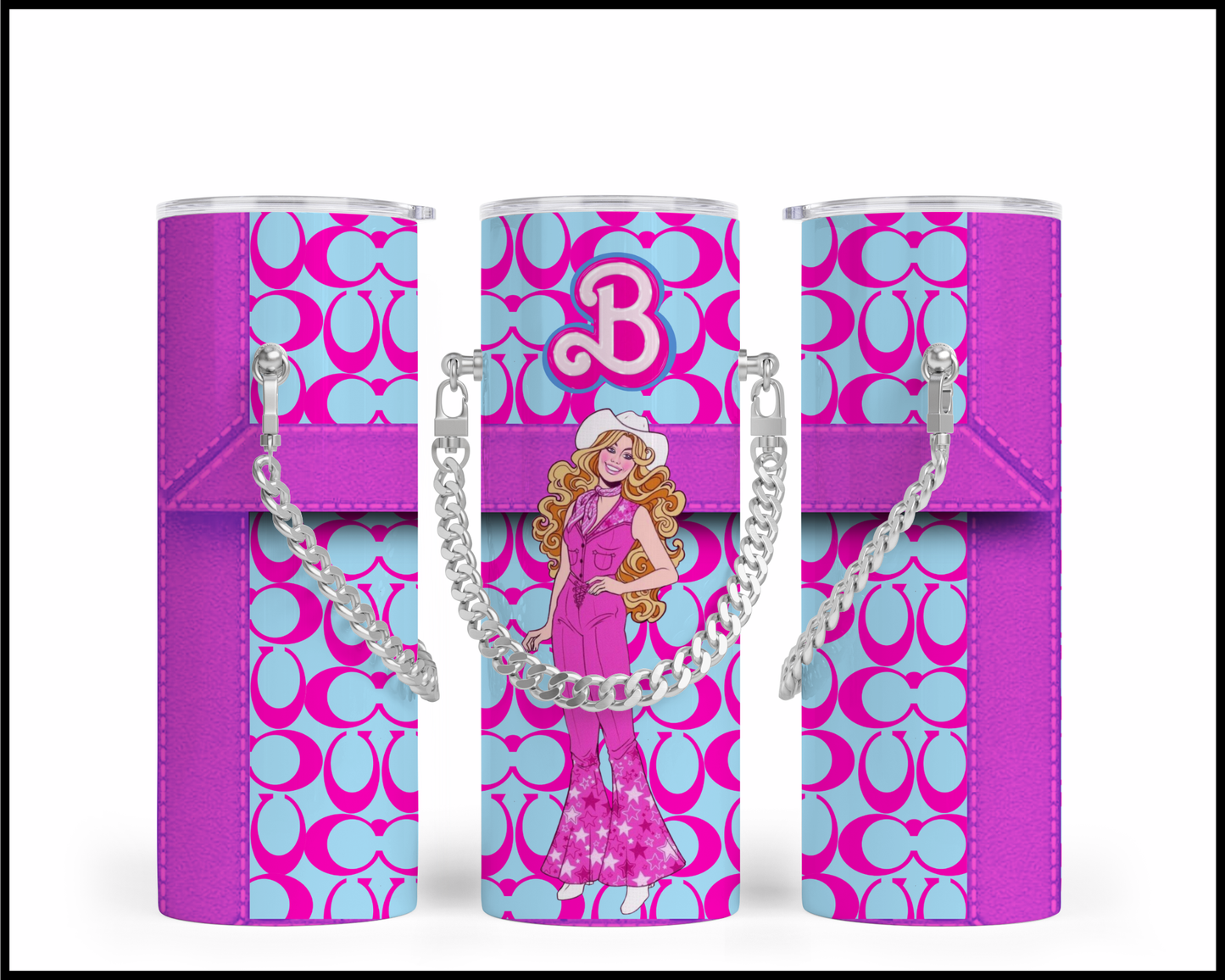 Designer Handbag Inspired Chain Tumbler (170)