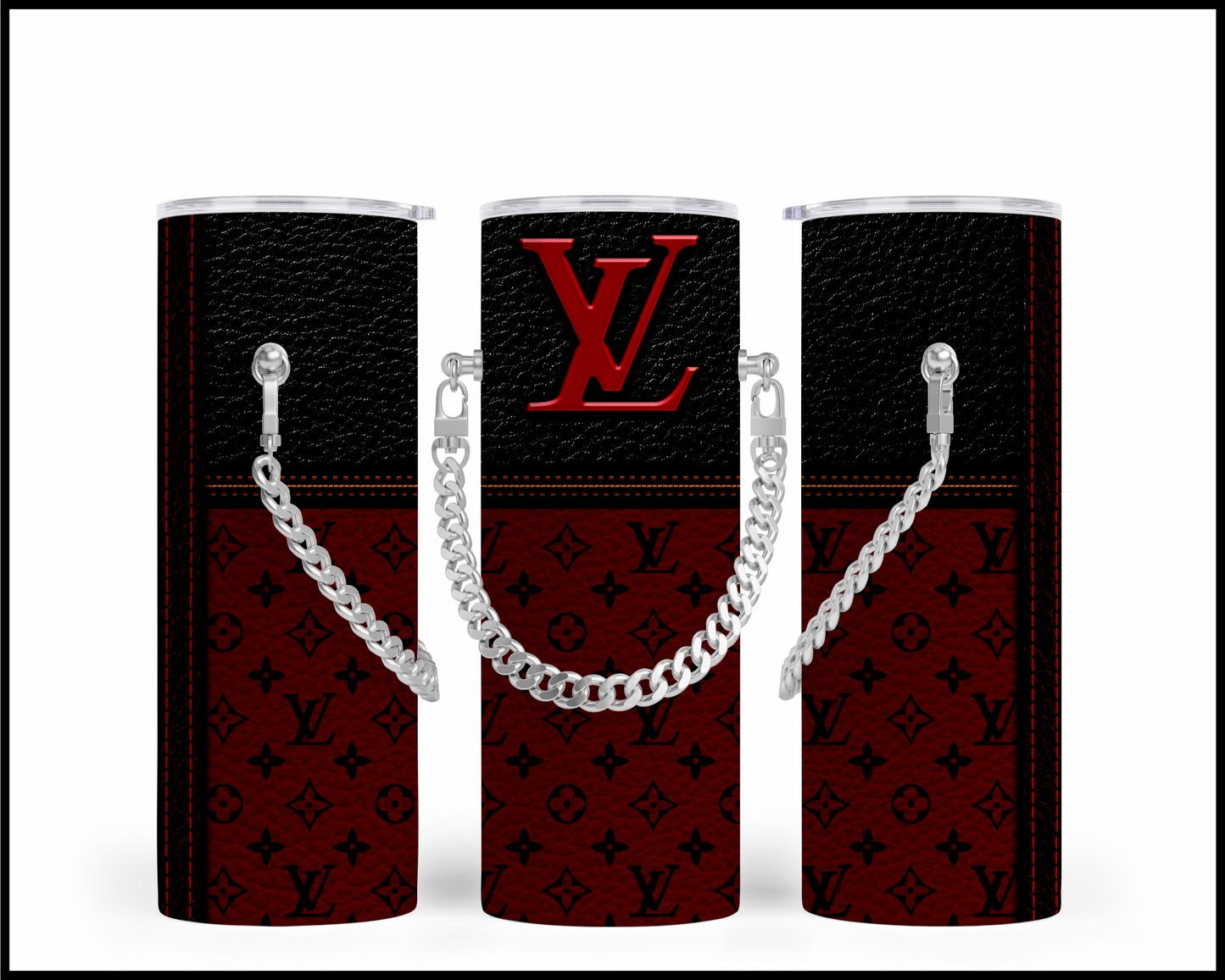 Designer Handbag Inspired Chain Tumbler (054)