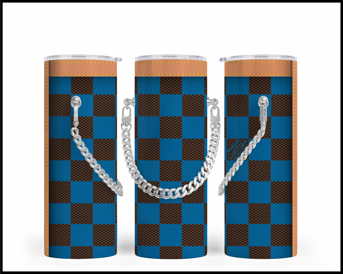 Designer Handbag Inspired Chain Tumbler (038)