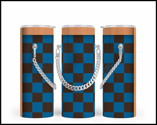 Designer Handbag Inspired Chain Tumbler (038)