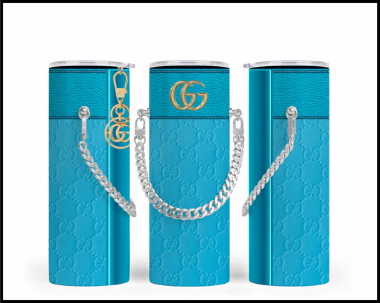 Designer Handbag Inspired Chain Tumbler (009)