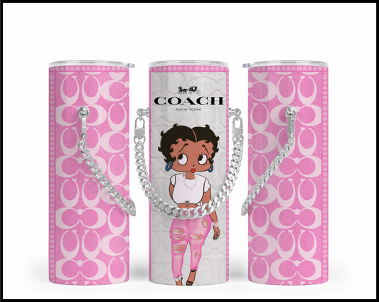 Designer Handbag Inspired Chain Tumbler (129)