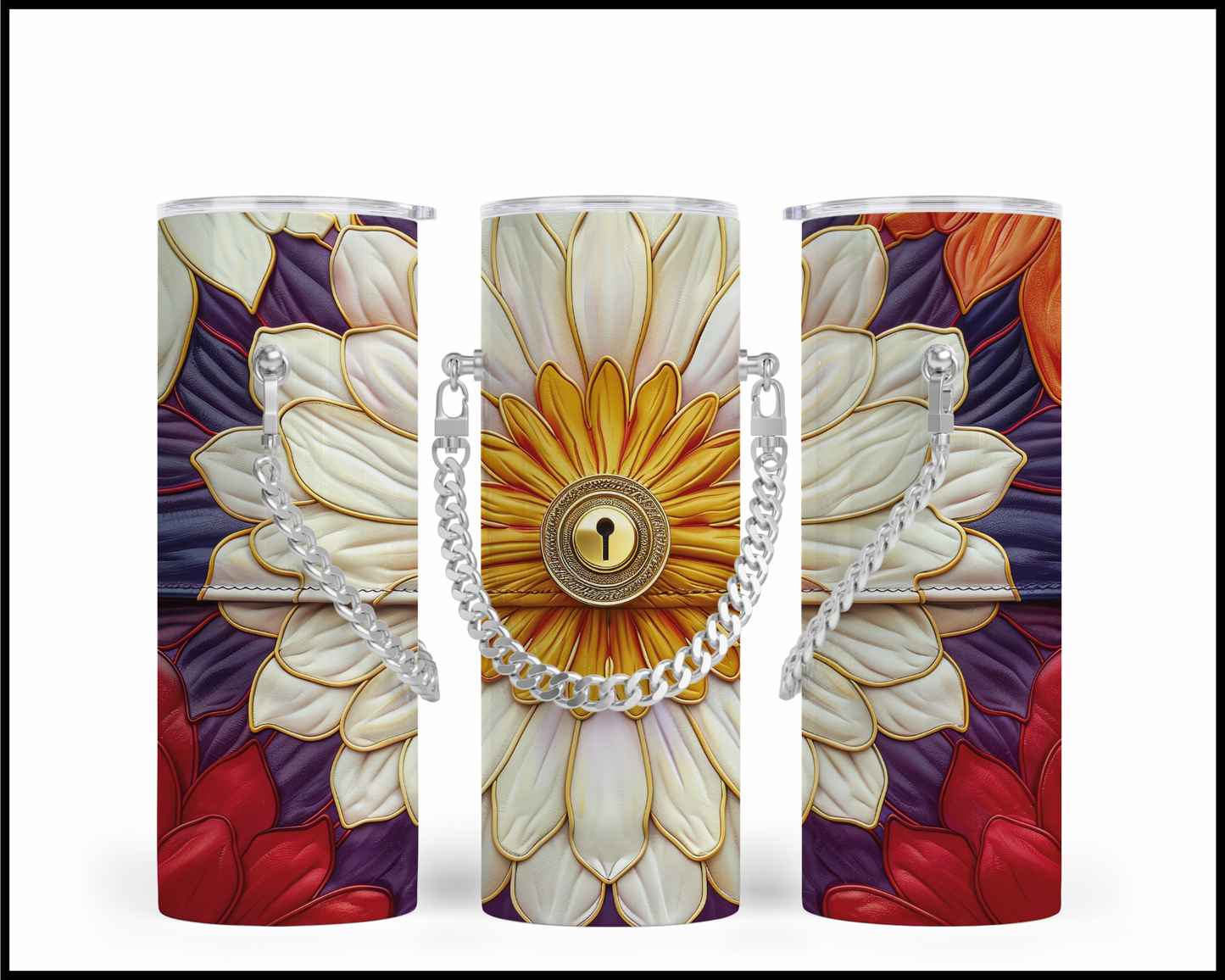 Designer Handbag Inspired Chain Tumbler (129)