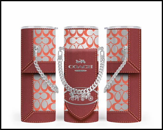 Designer Handbag Inspired Chain Tumbler (155)