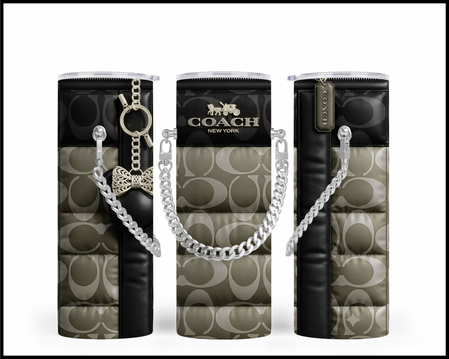 Designer Handbag Inspired Chain Tumbler (340)