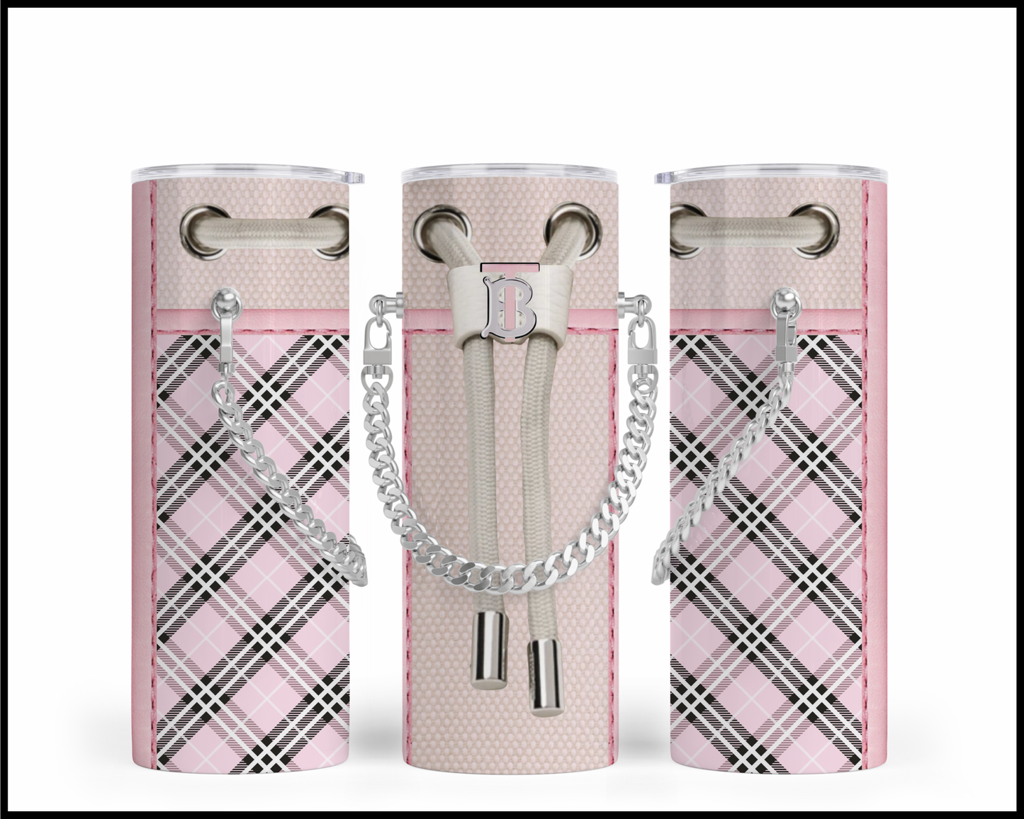 Designer Handbag Inspired Chain Tumbler (010)