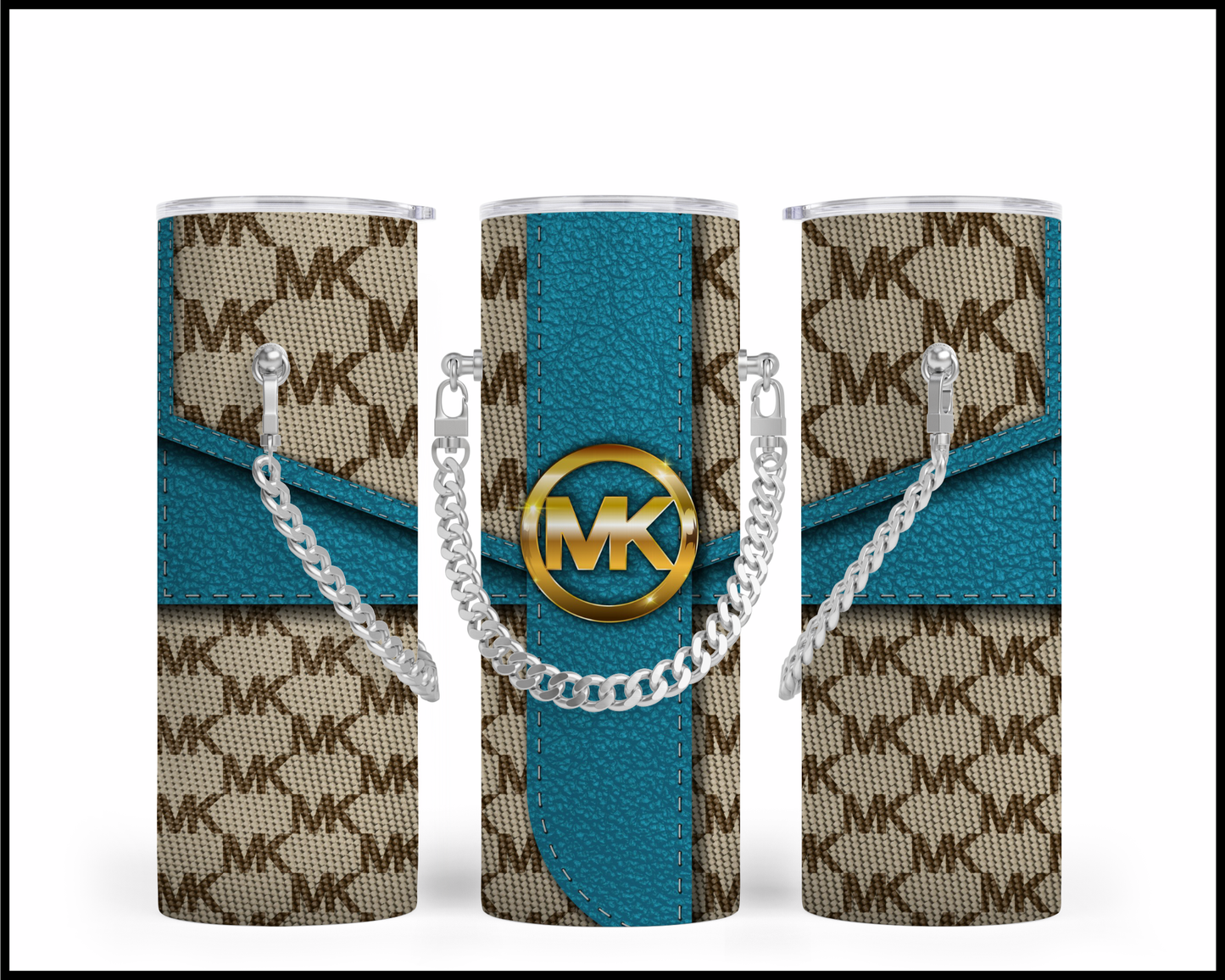 Designer Handbag Inspired Chain Tumbler (023)