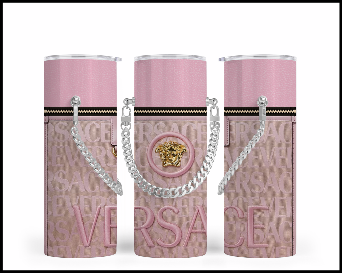 Designer Handbag Inspired Chain Tumbler (001)