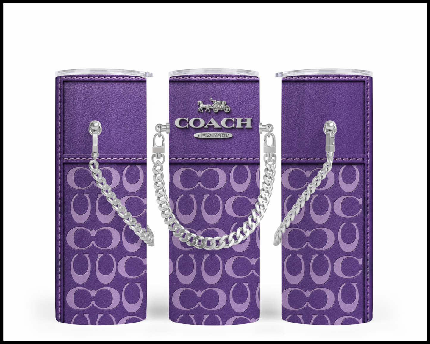 Designer Handbag Inspired Chain Tumbler (315)