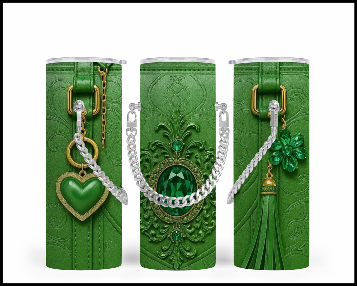 Designer Handbag Inspired Chain Tumbler (017)