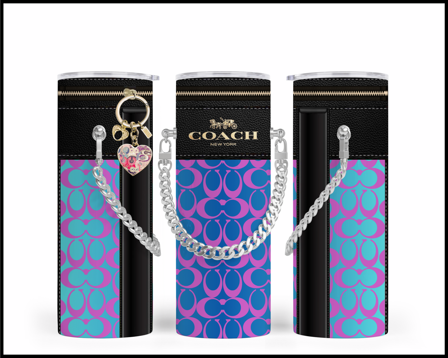 Designer Handbag Inspired Chain Tumbler (061)