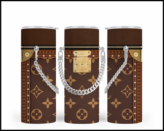 Designer Handbag Inspired Chain Tumbler (002)