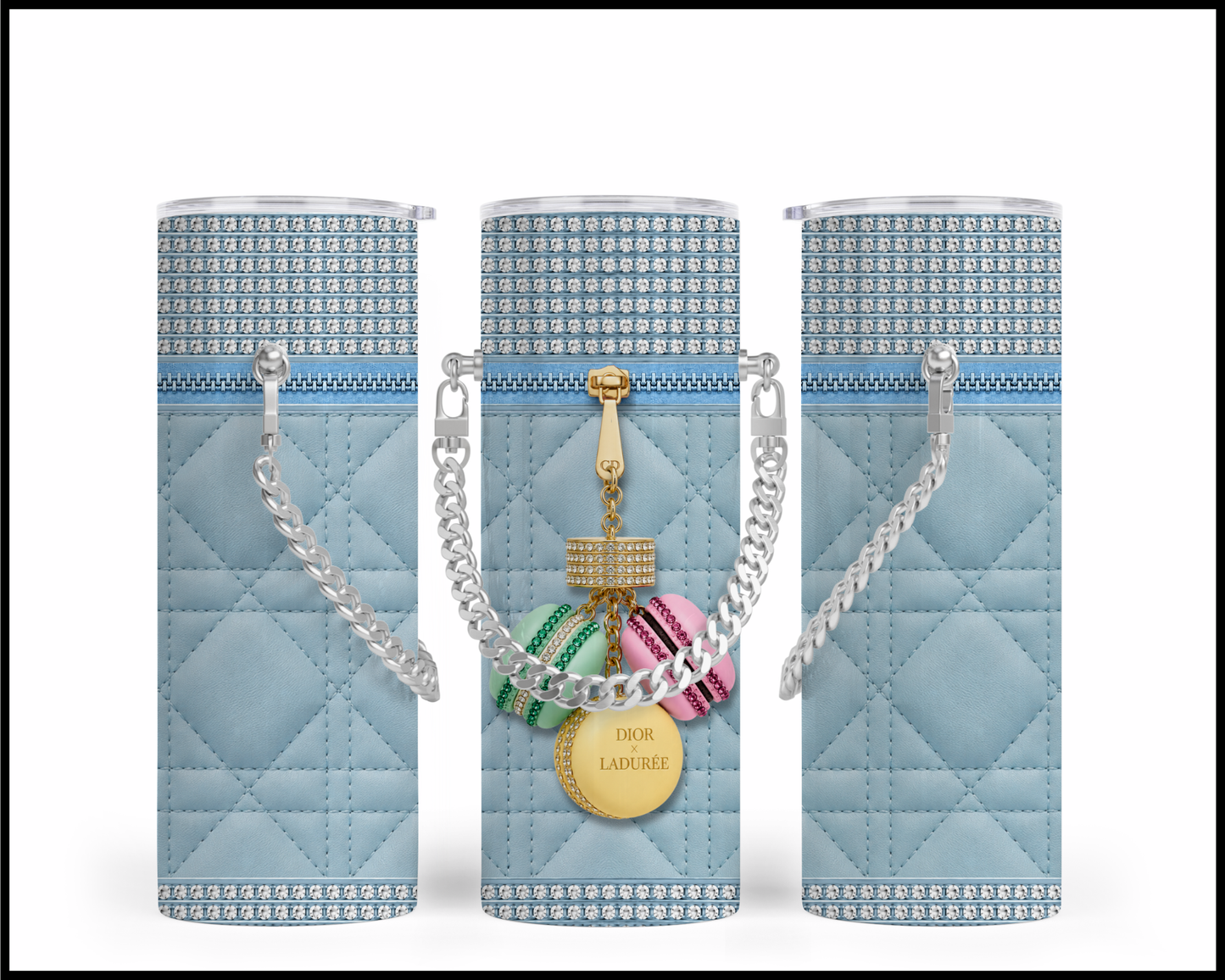 Designer Handbag Inspired Chain Tumbler (030)