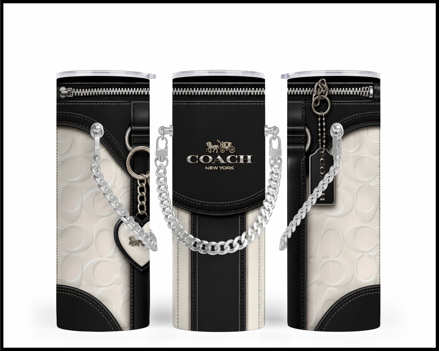 Designer Handbag Inspired Chain Tumbler (336)