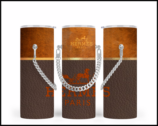 Designer Handbag Inspired Chain Tumbler (012)