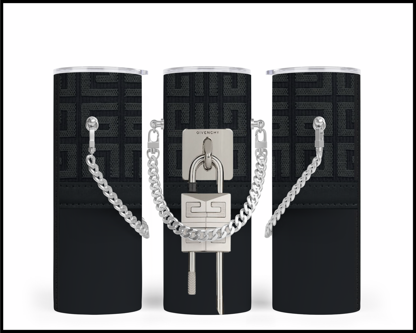 Designer Handbag Inspired Chain Tumbler (001)