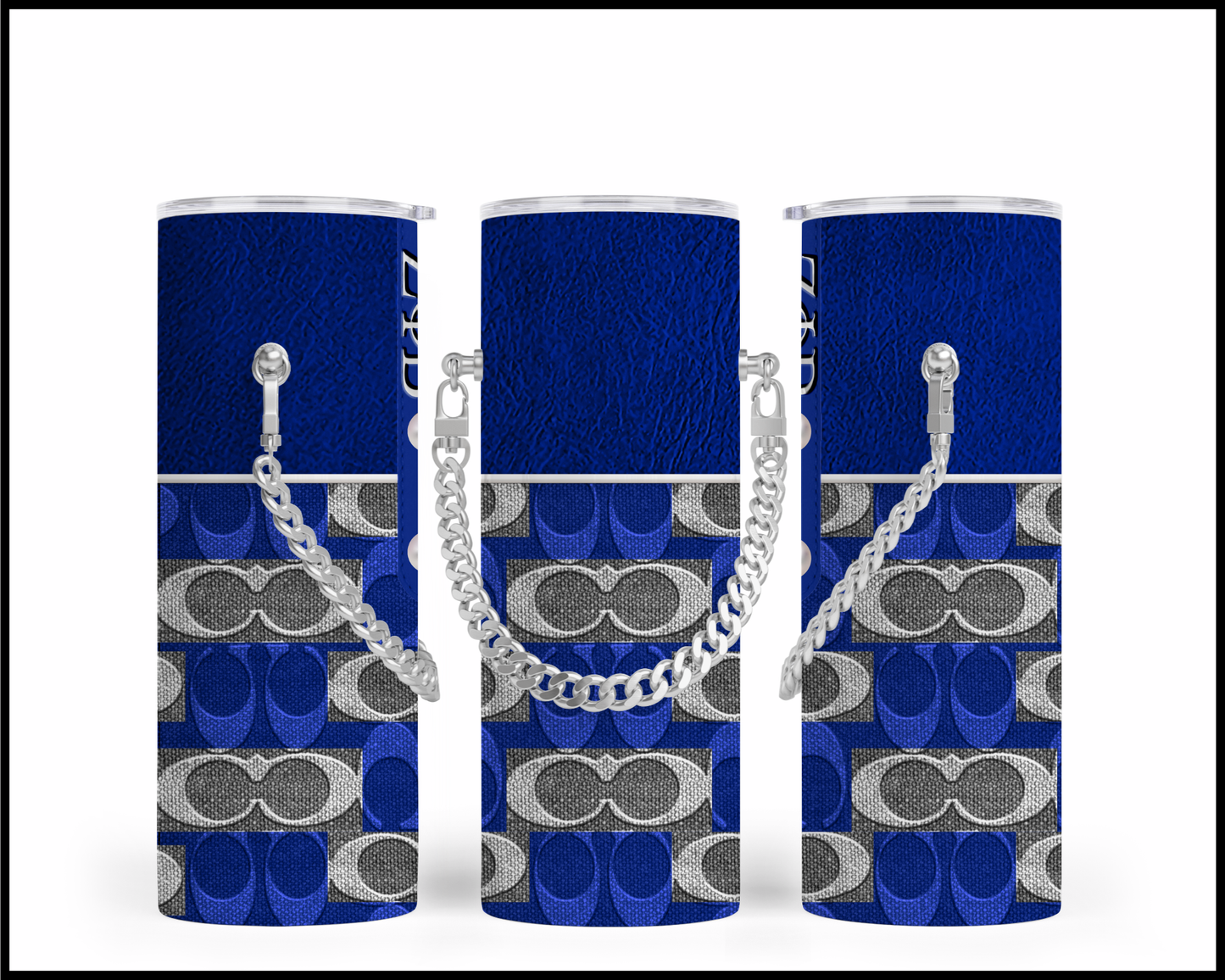 Designer Handbag Inspired Chain Tumbler (015)