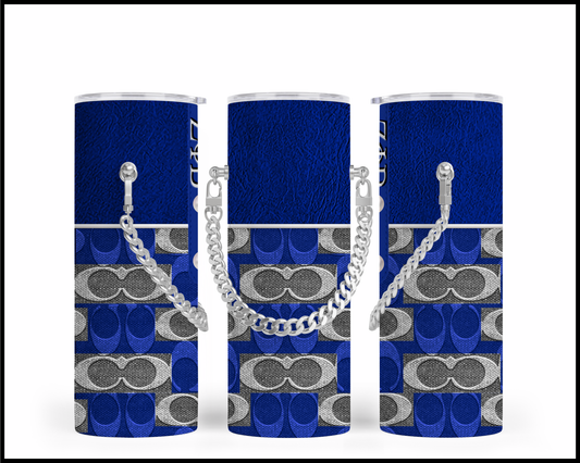 Designer Handbag Inspired Chain Tumbler (015)