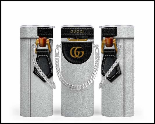 Designer Handbag Inspired Chain Tumbler (018)