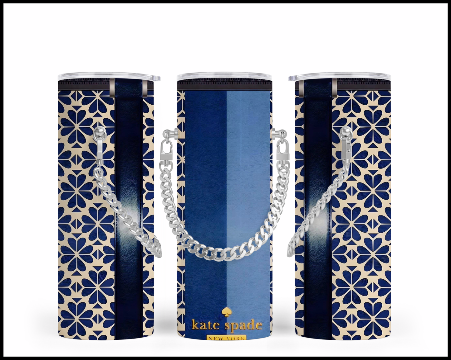Designer Handbag Inspired Chain Tumbler (019)