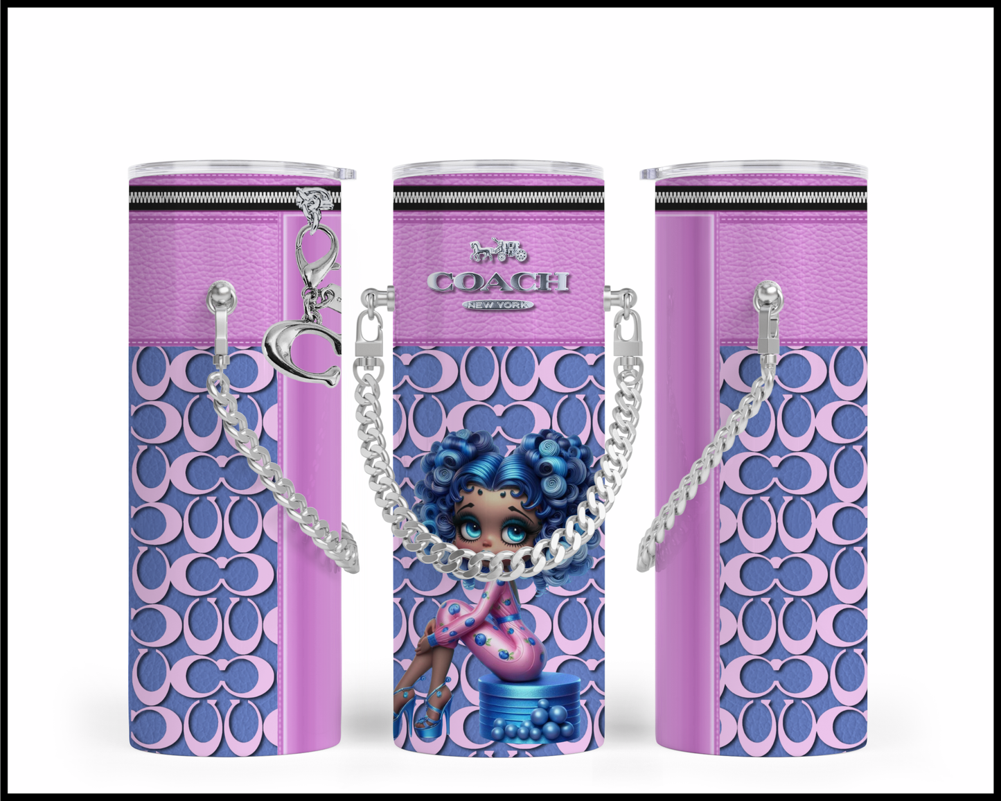 Designer Handbag Inspired Chain Tumbler (200)