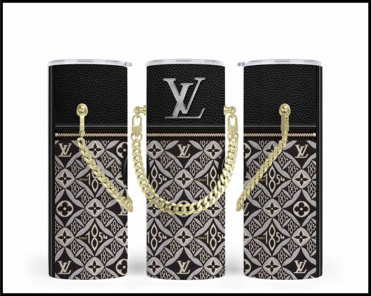 Designer Handbag Inspired Chain Tumbler (028)
