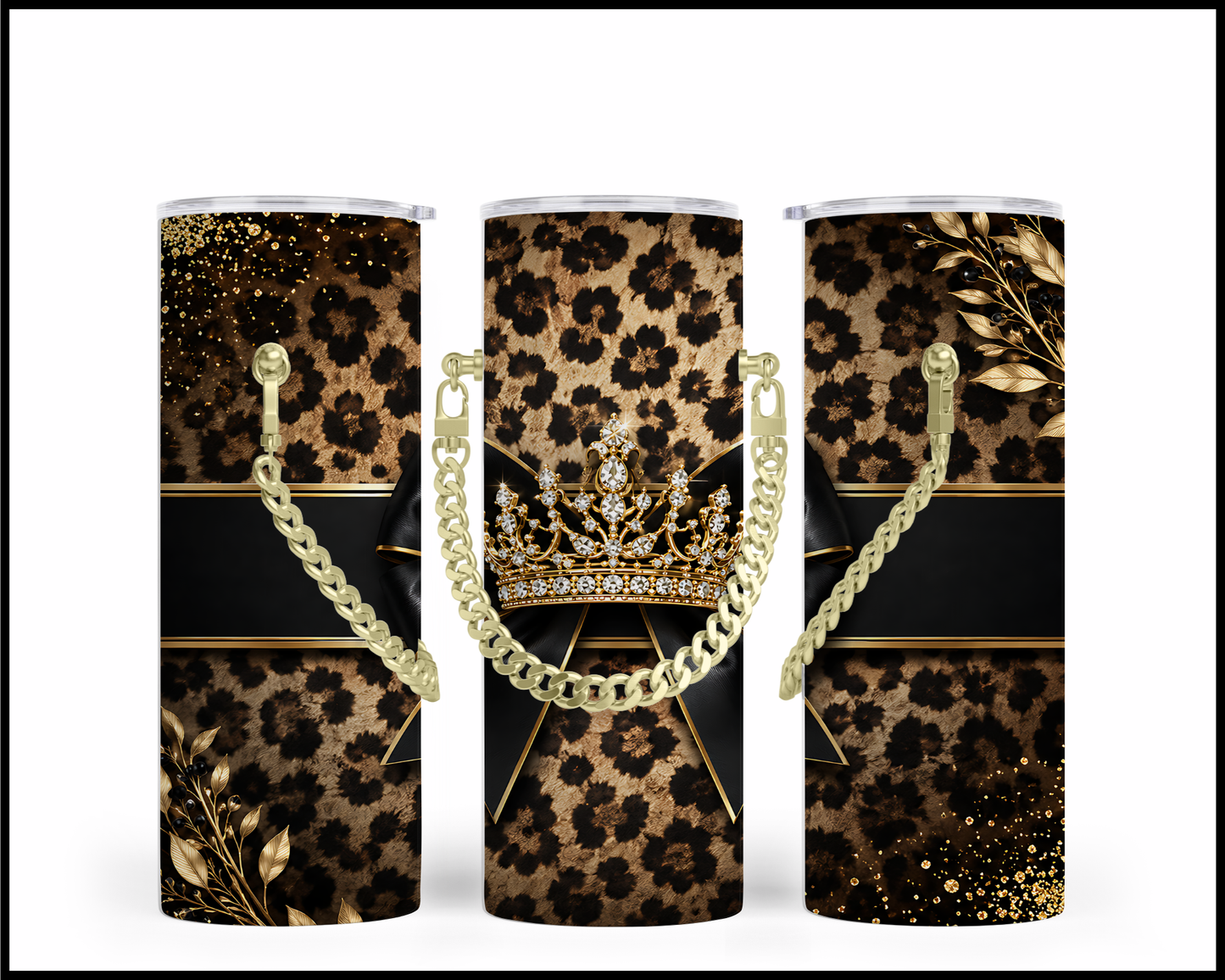 Designer Handbag Inspired Chain Tumbler (3944)