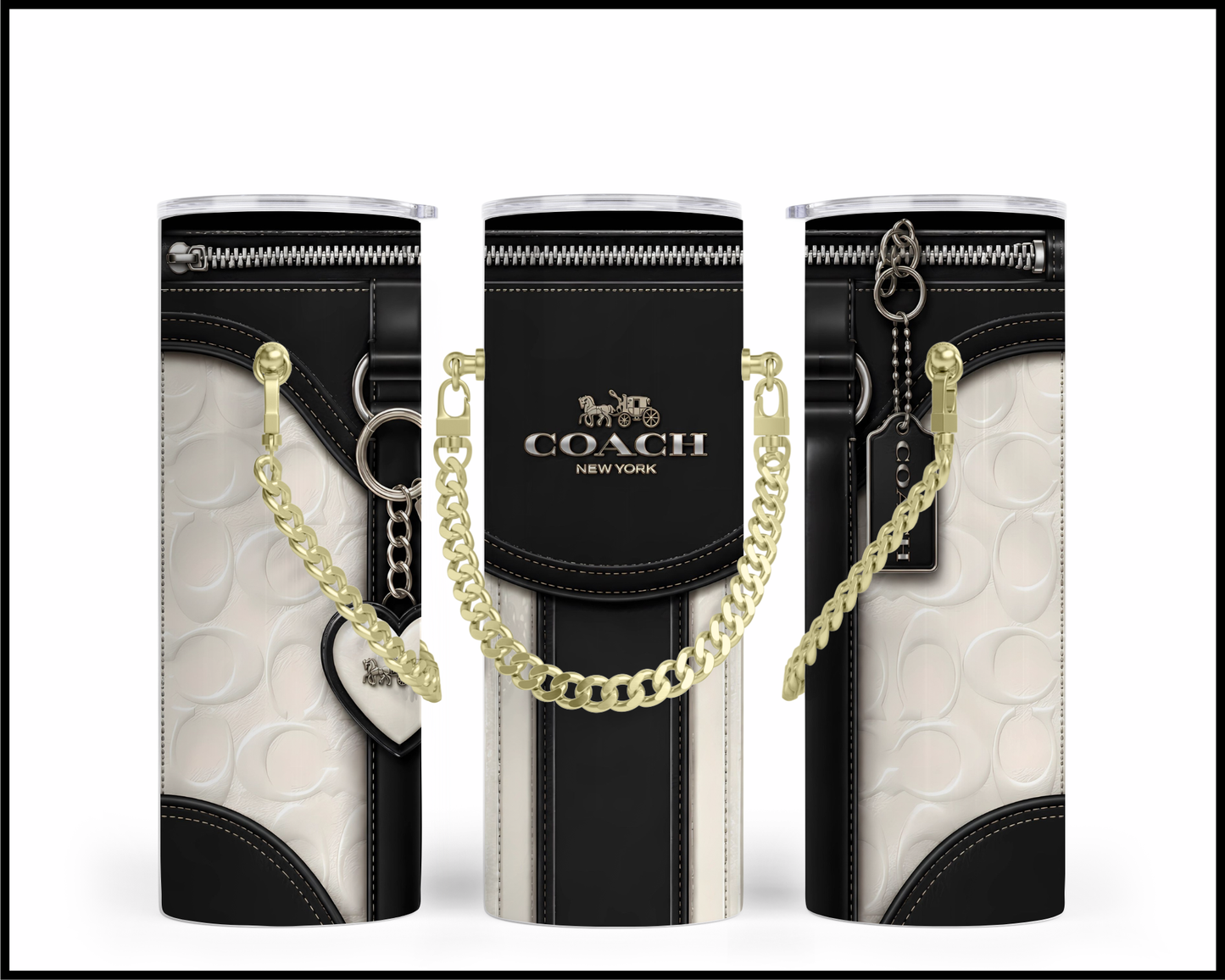 Designer Handbag Inspired Chain Tumbler (336)