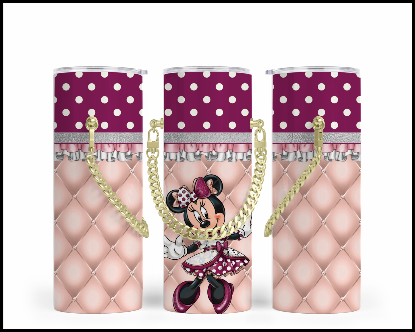 Designer Handbag Inspired Chain Tumbler (003)