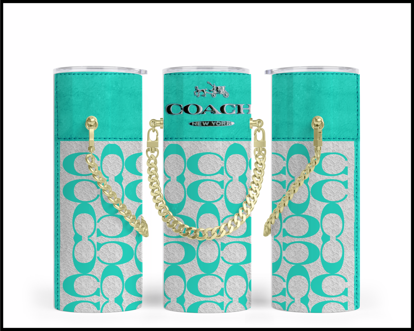 Designer Handbag Inspired Chain Tumbler (258)